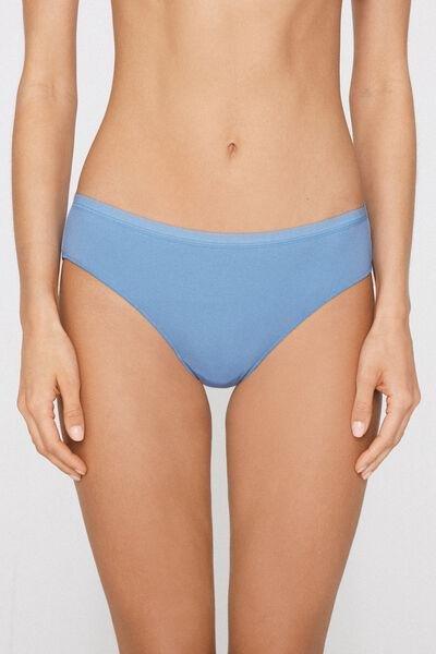 Blue Stretchy Cotton Knickers, 5701_393Z, large image number 1