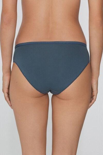 Grey Stretchy Cotton Knickers, , large image number 2