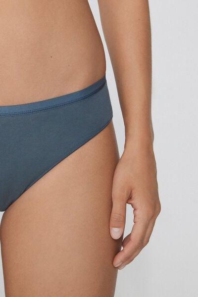 Grey Stretchy Cotton Knickers, , large image number 3