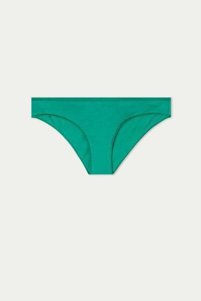 Blue Runched Fabric Bikini Bottoms, 5701_916U, large image number 4