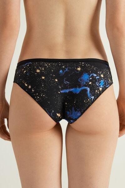 Black Printed Cotton Briefs, , large image number 2