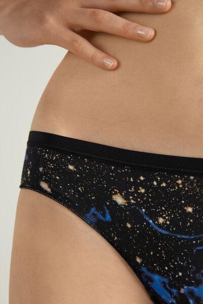 Black Printed Cotton Briefs, , large image number 3