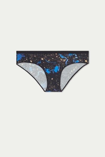 Black Printed Cotton Briefs, , large image number 4