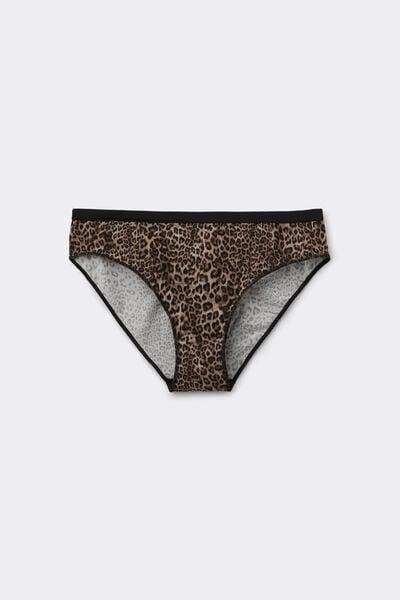 Brown Animal Print Cotton Briefs, 5701_519Z, large image number 4