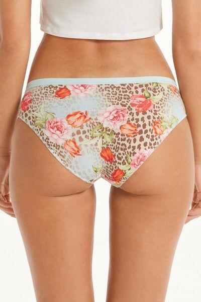 Blue Printed Cotton Briefs, , large image number 4