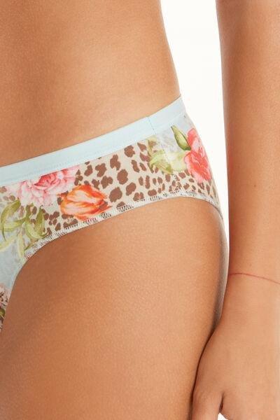 Blue Printed Cotton Briefs, , large image number 5