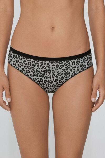 Grey Animal Print Cotton Briefs, 5701_985Y, medium