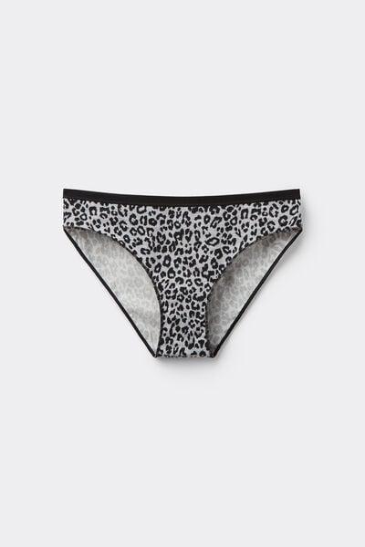 Grey Animal Print Cotton Briefs, 5701_985Y, large image number 4