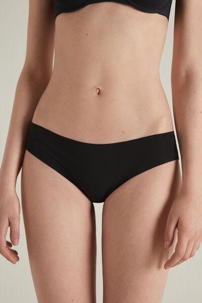 Black Seamless Stretch Briefs, , large image number 0