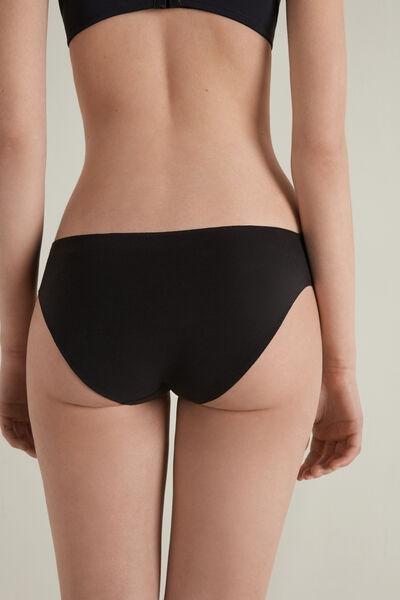 Black Seamless Stretch Briefs, , large image number 2