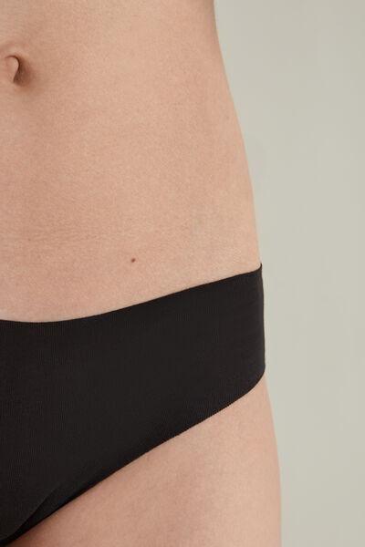 Tezenis - Black Seamless Cotton Briefs