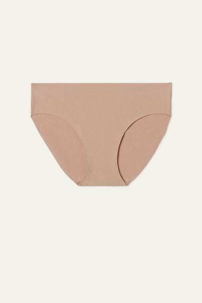 Beige Seamless Stretch Briefs, , large image number 4