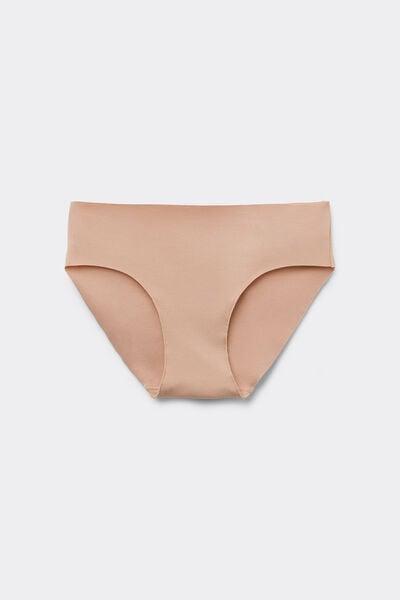 Beige Seamless Stretch Briefs, Natural Blush, large image number 4