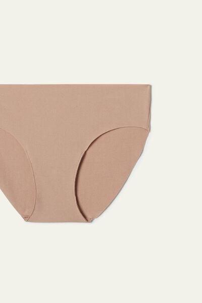 Beige Seamless Stretch Briefs, Natural Blush, large image number 6