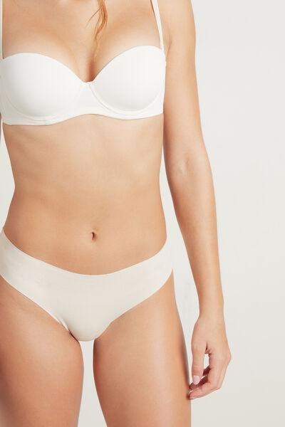 Cream Seamless Stretch Briefs, , large image number 0