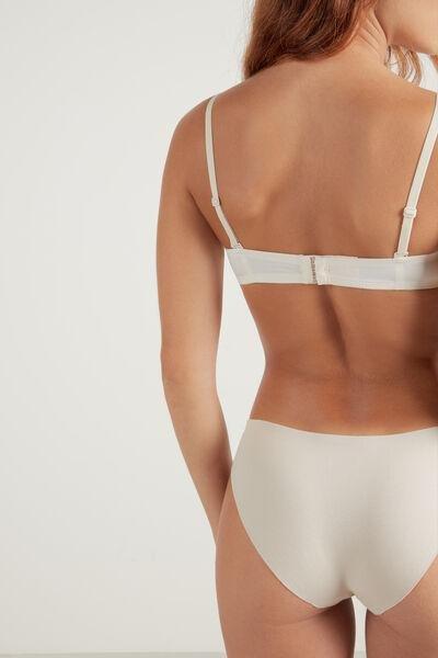 Cream Seamless Stretch Briefs, , large image number 2