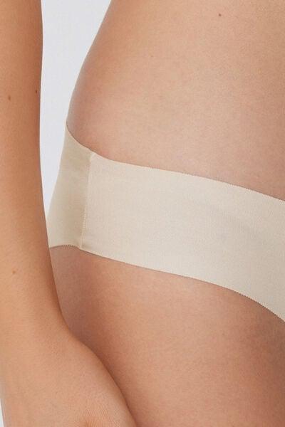 Cream Seamless Stretch Briefs, Ivory Cream, large image number 3