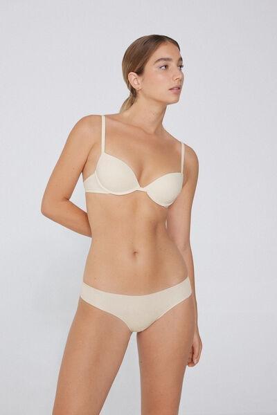 Cream Seamless Stretch Briefs, Ivory Cream, large image number 7