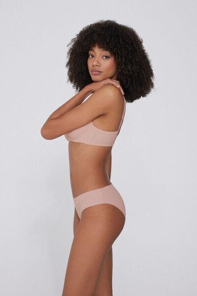 Pink Seamless Cotton Briefs, , large image number 1