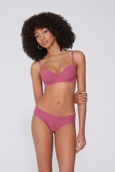 Pink Seamless Cotton Briefs, , large image number 1
