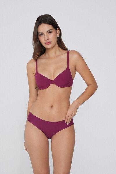 Burgundy Seamless Knickers, 5701_719Y, large image number 1
