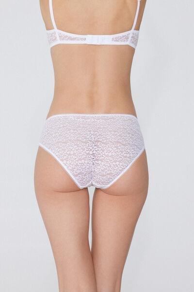 White Classic Lace Briefs, , large image number 4