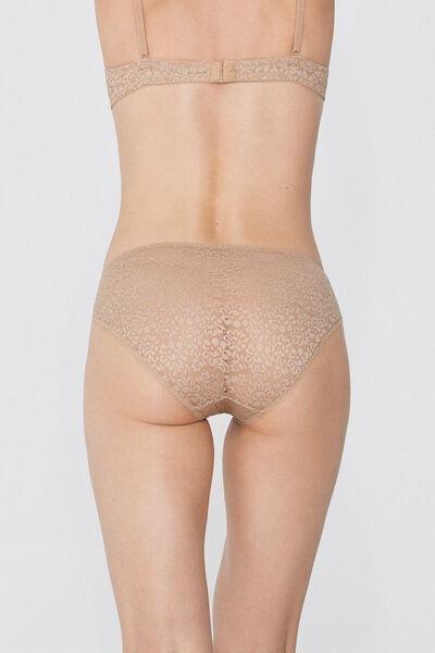 Cream Classic Lace Briefs, , large image number 2