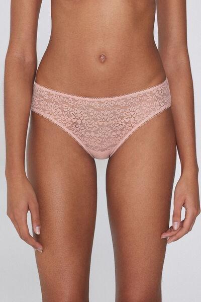 Pink Classic Lace Briefs, , large image number 0