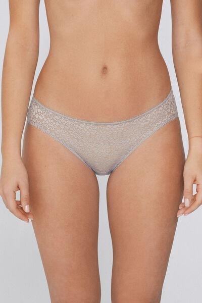 Grey Classic Lace Briefs, , large image number 0