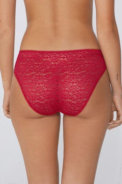 Red Classic Lace Briefs, , large image number 2