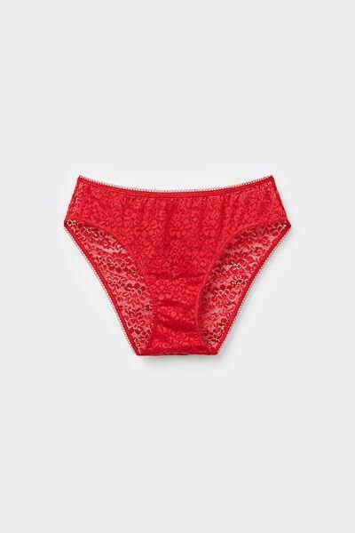 Red Classic Lace Briefs, , large image number 4