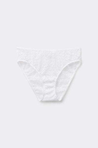 White High-Cut Recycled Lace Pants, White, large image number 4