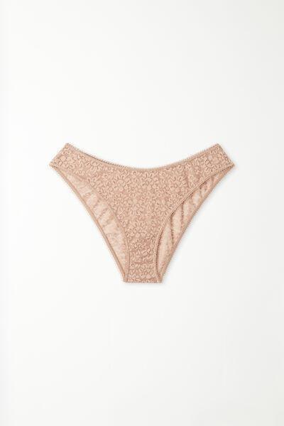 Tezenis - Nude High-Cut Recycled Lace Pants