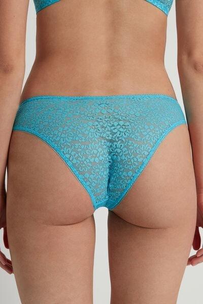 Blue High-Cut Recycled Lace Pants, 5701_257V, large image number 2