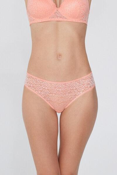Pink Lace High-Cut Panties, 5701_514W, large image number 1