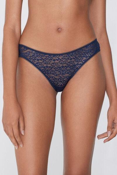 Blue High-Cut Recycled Lace Pants, Absolute Blue, large image number 1