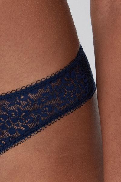 Blue High-Cut Recycled Lace Pants, Absolute Blue, large image number 3