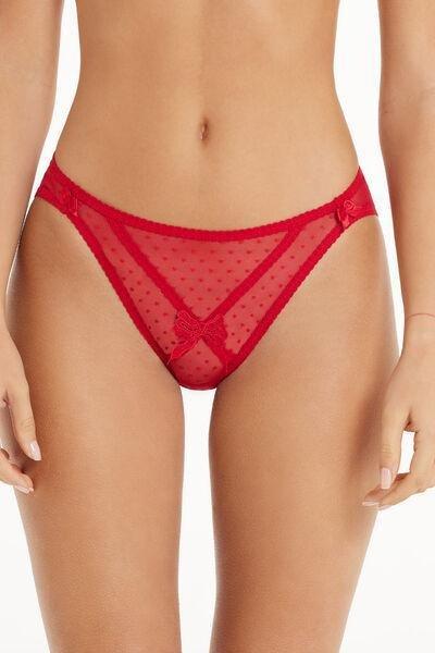 Red Polka Dot Tulle Knickers, , large image number 0