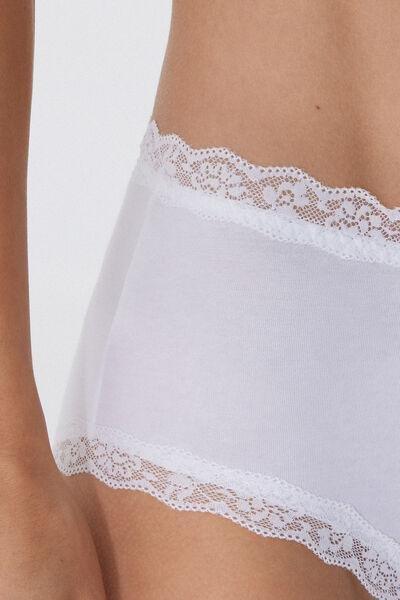 White High-Waist Knickers, White, large image number 3