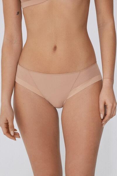 Beige Essential Tulle Knickers, Natural Blush, large image number 0
