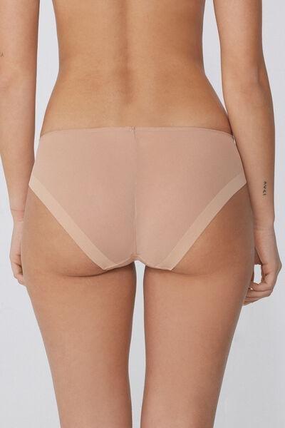 Beige Essential Tulle Knickers, Natural Blush, medium