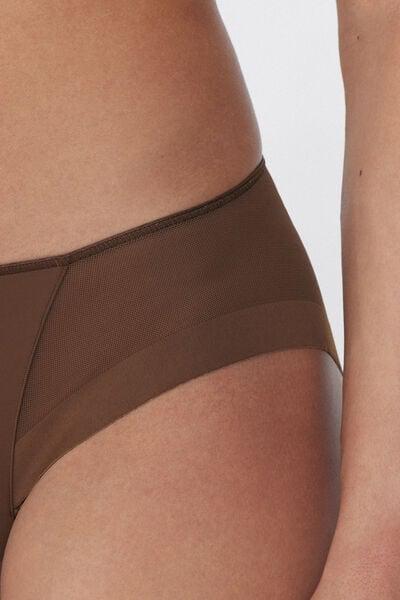 Caramel Essential Tulle Lace Knickers, 5701_304Y, medium