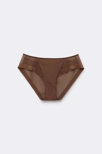 Brown Essential Tulle Knickers, , large image number 3