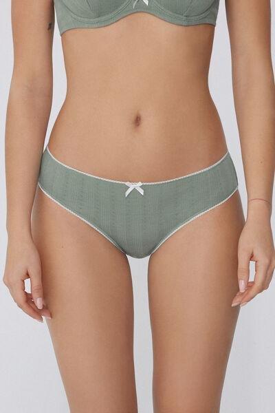 Green Fantasy Pointelle Briefs, , large image number 0