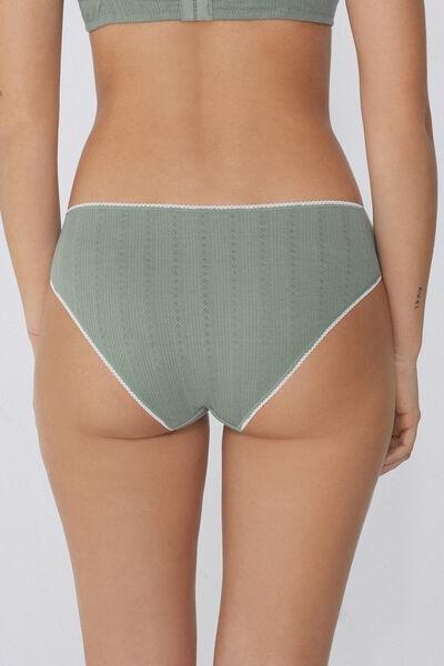 Green Fantasy Pointelle Briefs, , large image number 2