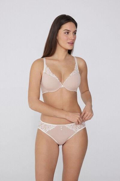 Beige Delicate Touch Briefs, , large image number 1