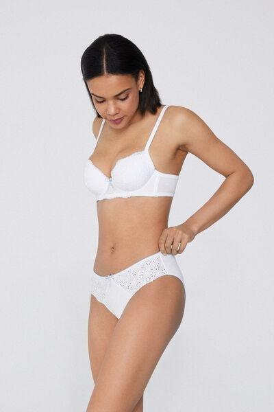 White Broderie Anglaise Knickers, , large image number 1