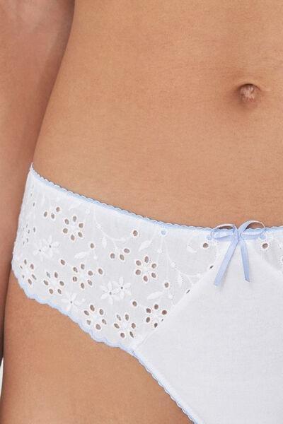 White Broderie Anglaise Knickers, , large image number 3