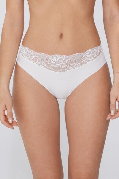 White Laser Cut Knickers, 5701_677V, large image number 1