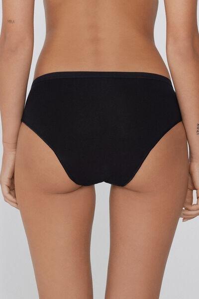 Black Medium Flow Period 100% Cotton Panties, Black, large image number 2